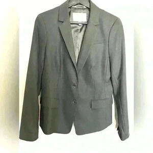 Ladies Banana Republic Wool Black 2 Button Blazer Size 10